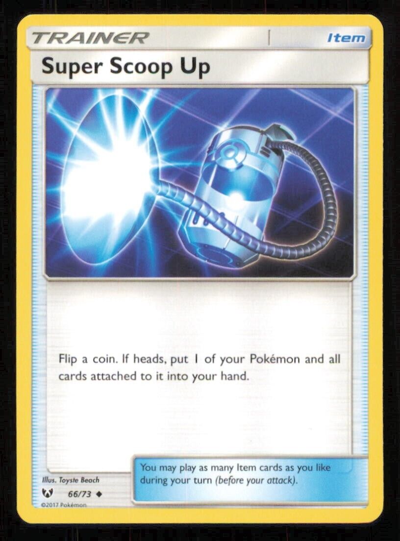 SUPER SCOOP UP 66/73 POKEMON CARD ENGLISH SM SHINING LEGENDS TRAINER NM