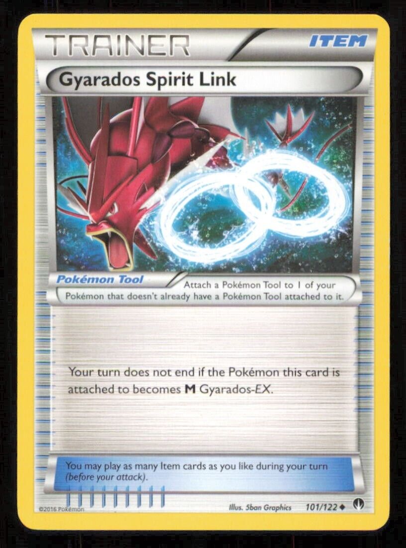 GYARADOS SPIRIT LINK 101/122 POKEMON CARD ENGLISH XY BREAKPOINT TRAINER LP