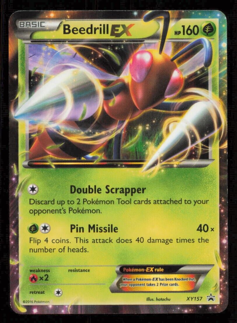 Beedrill EX XY157 POKEMON CARD ENGLISH XY BLACK STAR PROMO HOLO LP