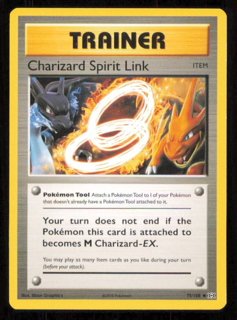 CHARIZARD SPIRIT LINK 75/108 POKEMON CARD ENGLISH XY EVOLUTIONS TRAINER NM