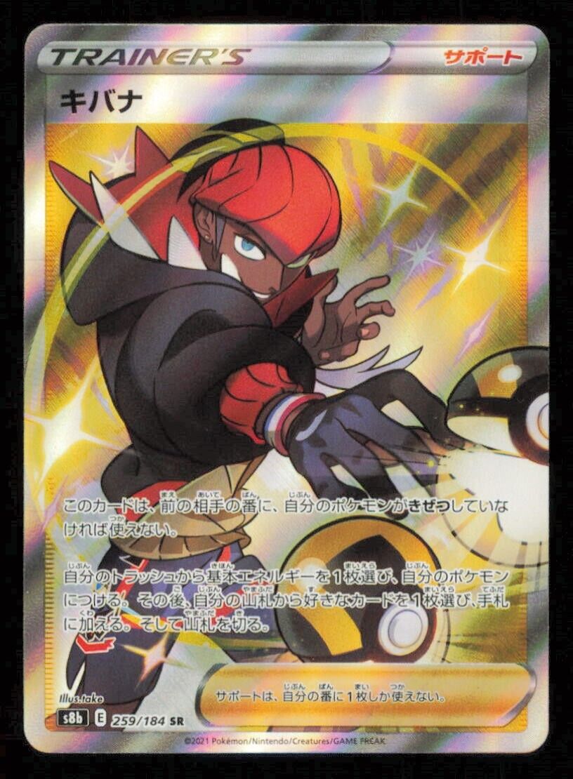 RAIHAN 259/184 SR POKEMON CARD JAPANESE S8b VMAX CLIMAX FULL ART TRAINER NM