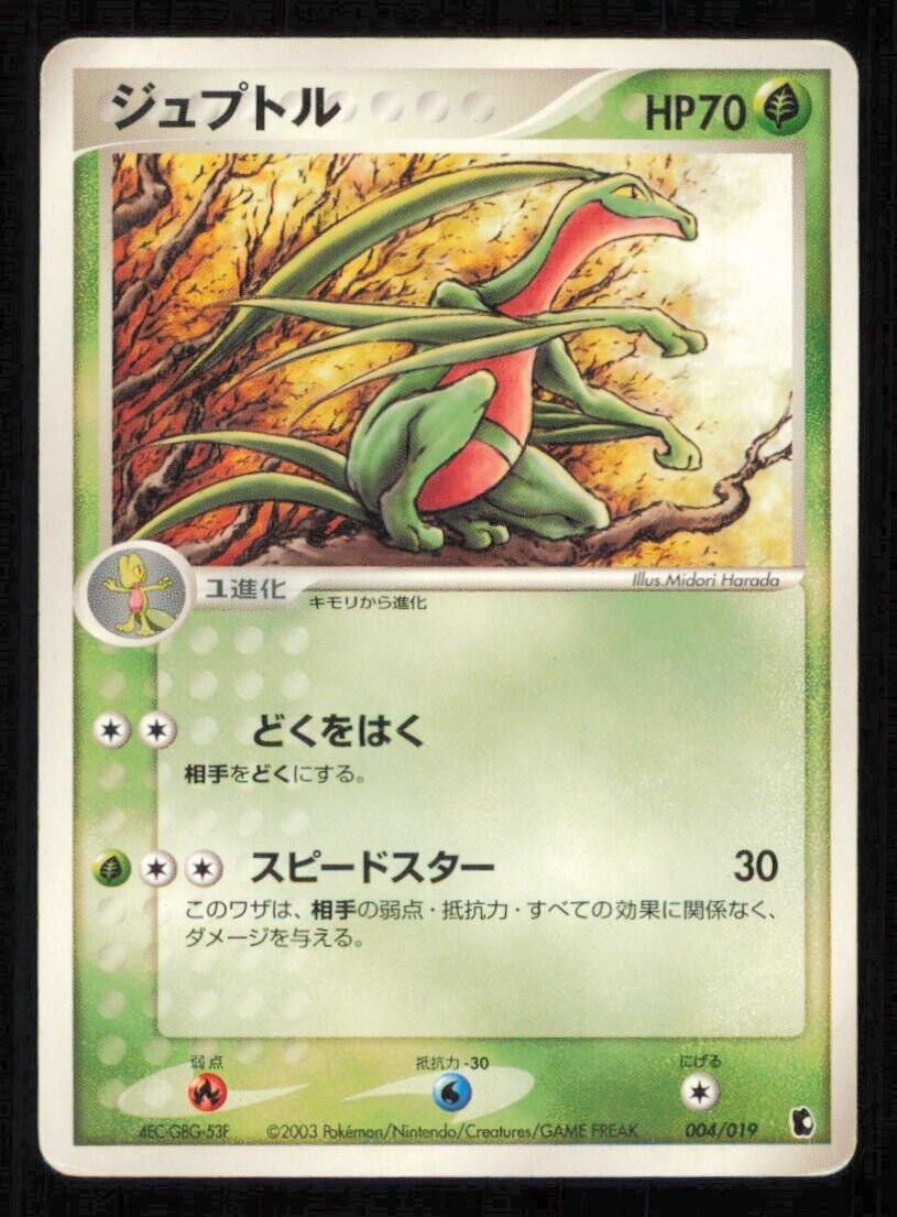 GROVYLE 004/019 POKEMON CARD JAPANESE RUBY SAPPHIRE TEECKO DECK PLAYED