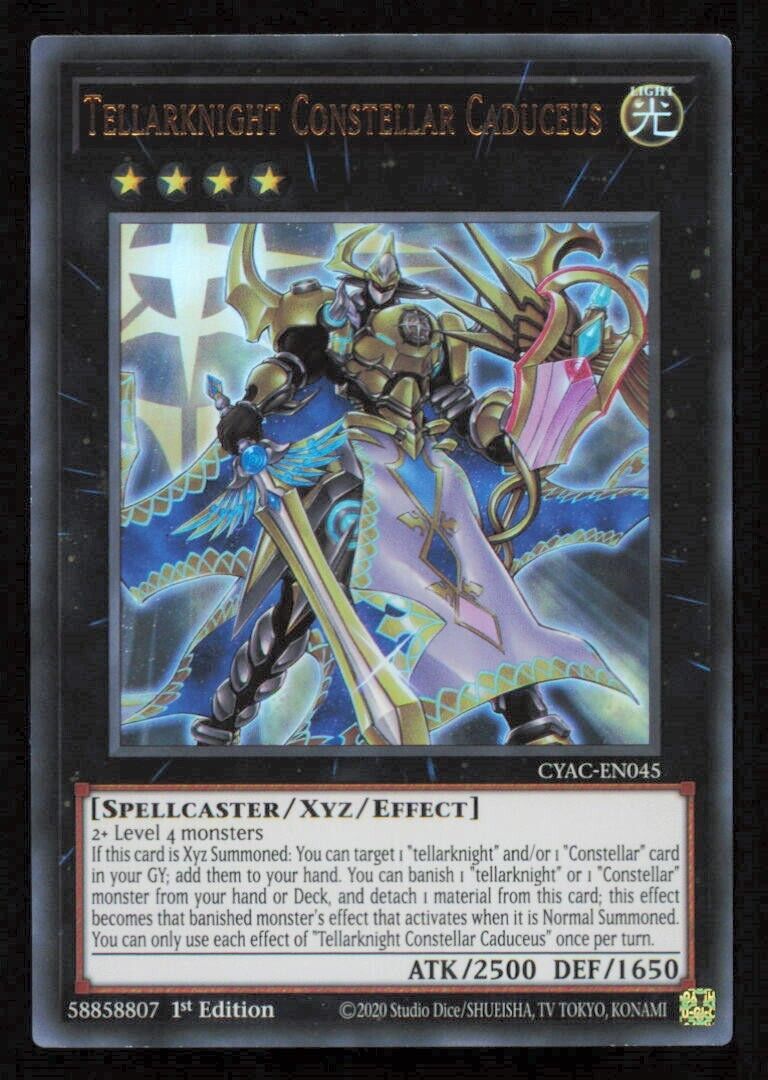 TELLARKNIGHT CONSTELLAR CADECEUS CYAC-EN045 YUGIOH ENGLISH HOLO ULTRA RARE NM