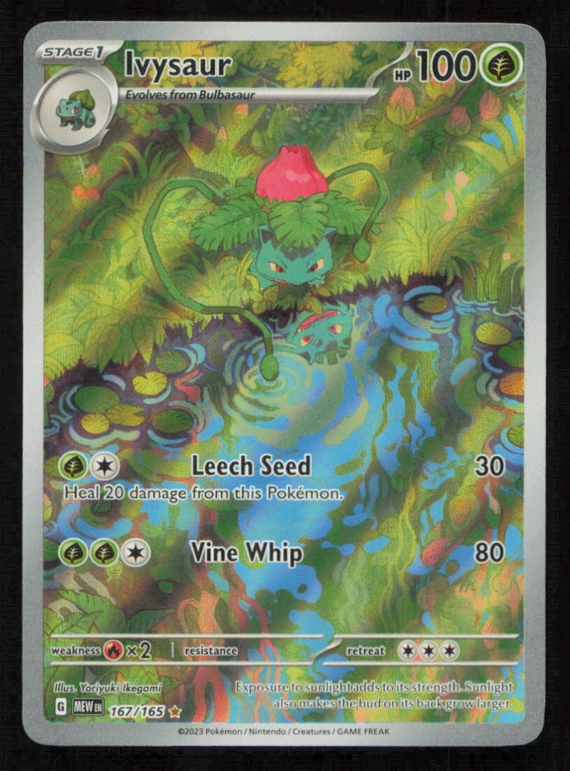  IVYSAUR 167/165 IR POKEMON CARD ENGLISH SV 151 FULL ART ILLUSTRATION HOLO NM 
