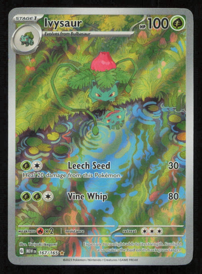  IVYSAUR 167/165 IR POKEMON CARD ENGLISH SV 151 FULL ART ILLUSTRATION HOLO NM 
