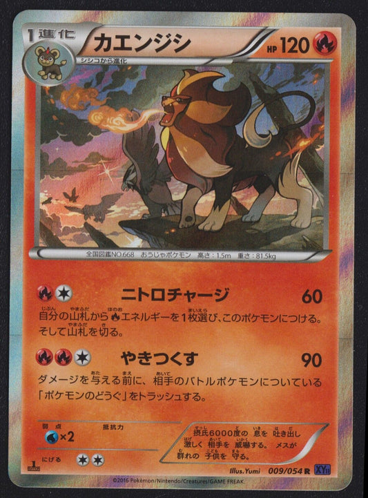 Pyroar 009/054 POKEMON CARD JAPANESE XY11 HOLO RARE - PLAYED