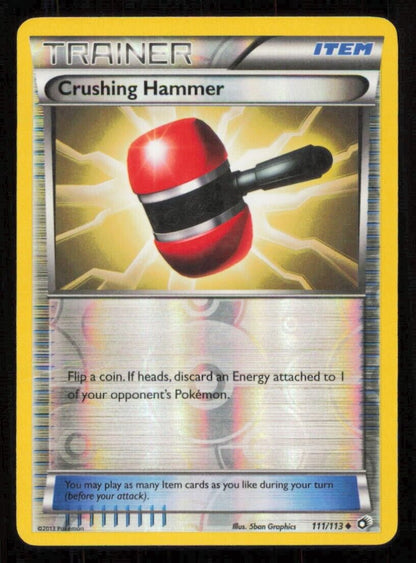 CRUSHING HAMMER 111/113 POKEMON CARD ENGLISH  BW LEGENDARY TREASURES PLAYED