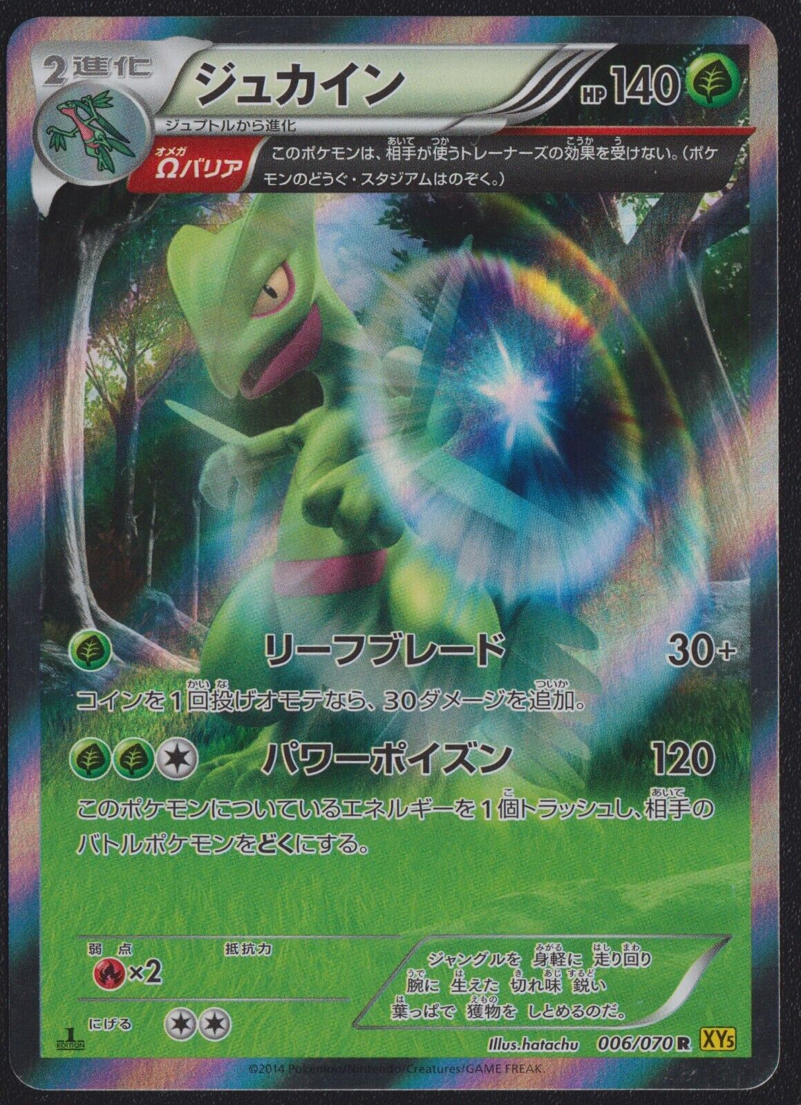 Sceptile 006/070 - POKEMON CARD JAPANESE 1st ED HOLO RARE XY5 TIDAL STORM