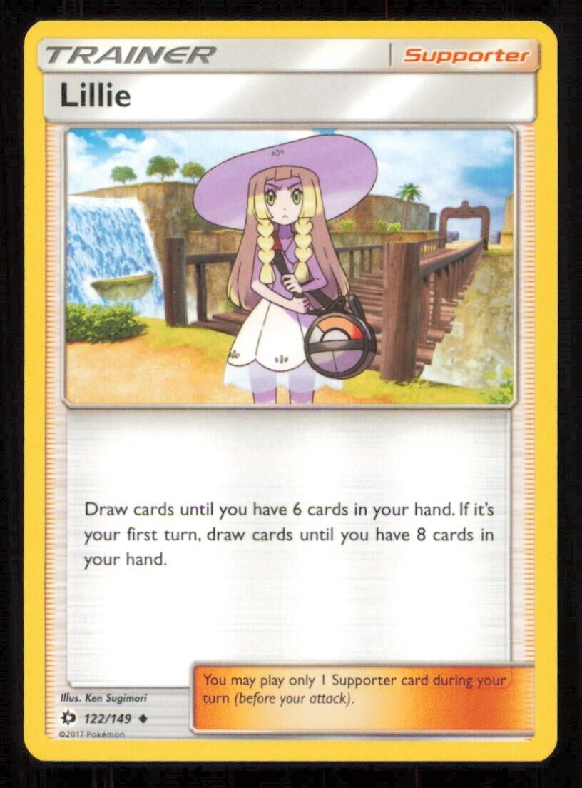 LILLIE 122/149 POKEMON CARD ENGLISH SM BASE SET TRAINER UNCOMMON NM