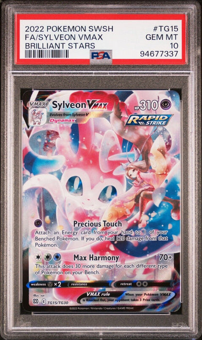 SYLVEON VMAX TG15/TG30 PSA 10 POKEMON  ENGLISH SWSH BRILLIANT STARS FULL ART