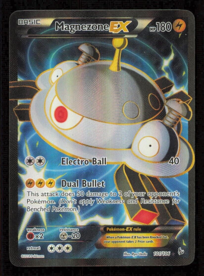 Magnezone EX 101/106 POKEMON CARD ENGLISH XY FLASHFIRE FULL ART HOLO PLAYED