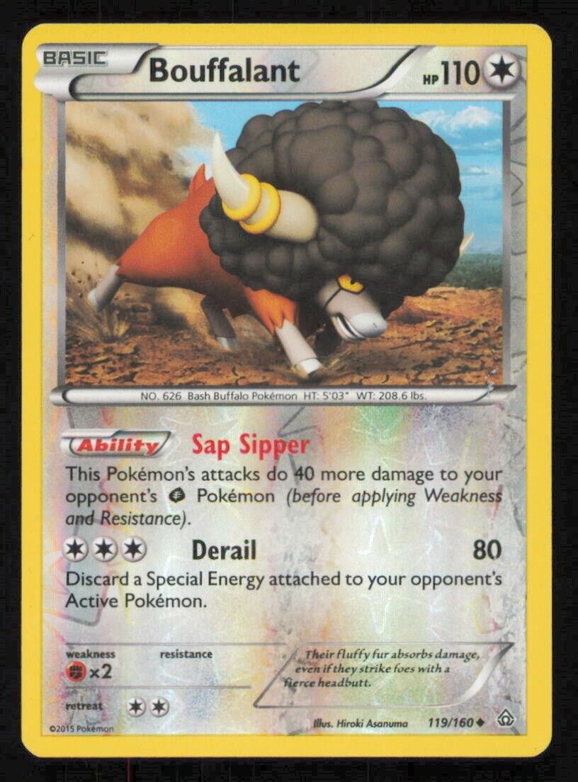 Bouffalant 119/160 POKEMON CARD ENGLISH XY PRIMAL CLASH REVERSE HOLO - DAMAGED