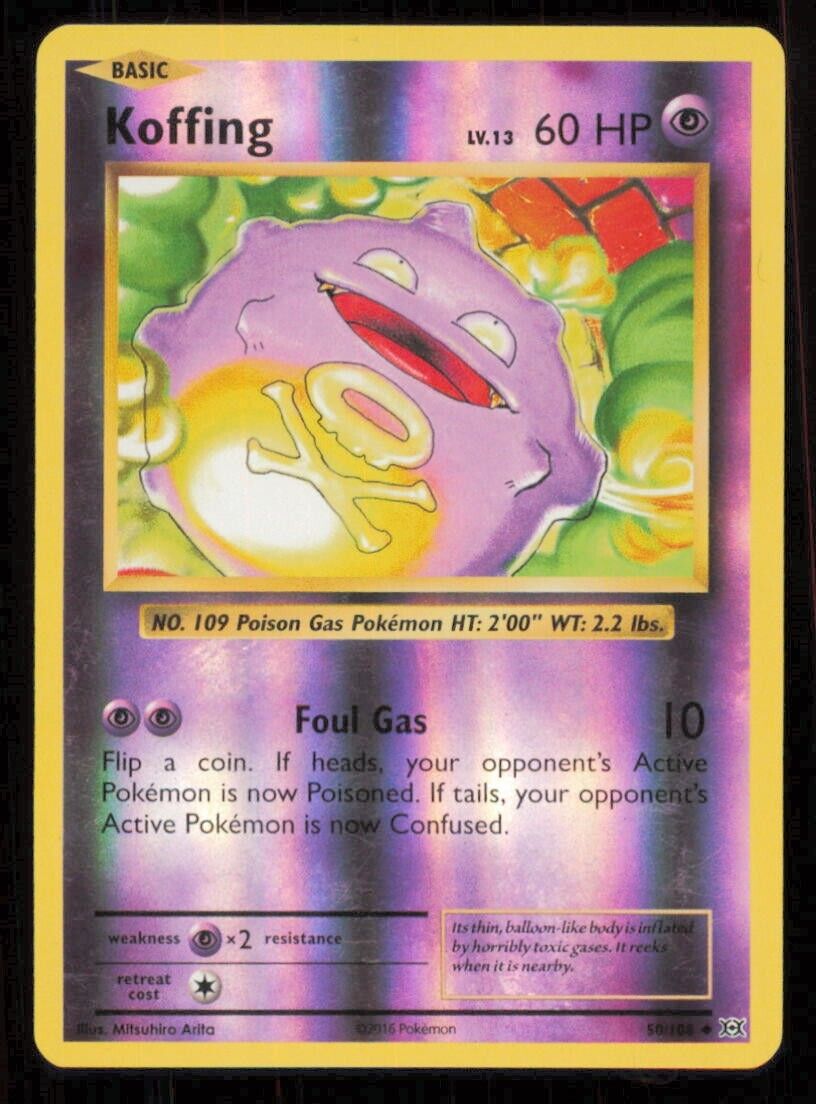 KOFFING 50/108 POKEMON CARD ENGLISH XY EVOLUTIONS UNCOMMON REVERSE LP