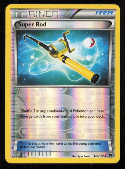 SUPER ROD 149.162 POKEMON CARD ENGLISH  XY BREAKTHROUGH TRAINER REVERSE LP