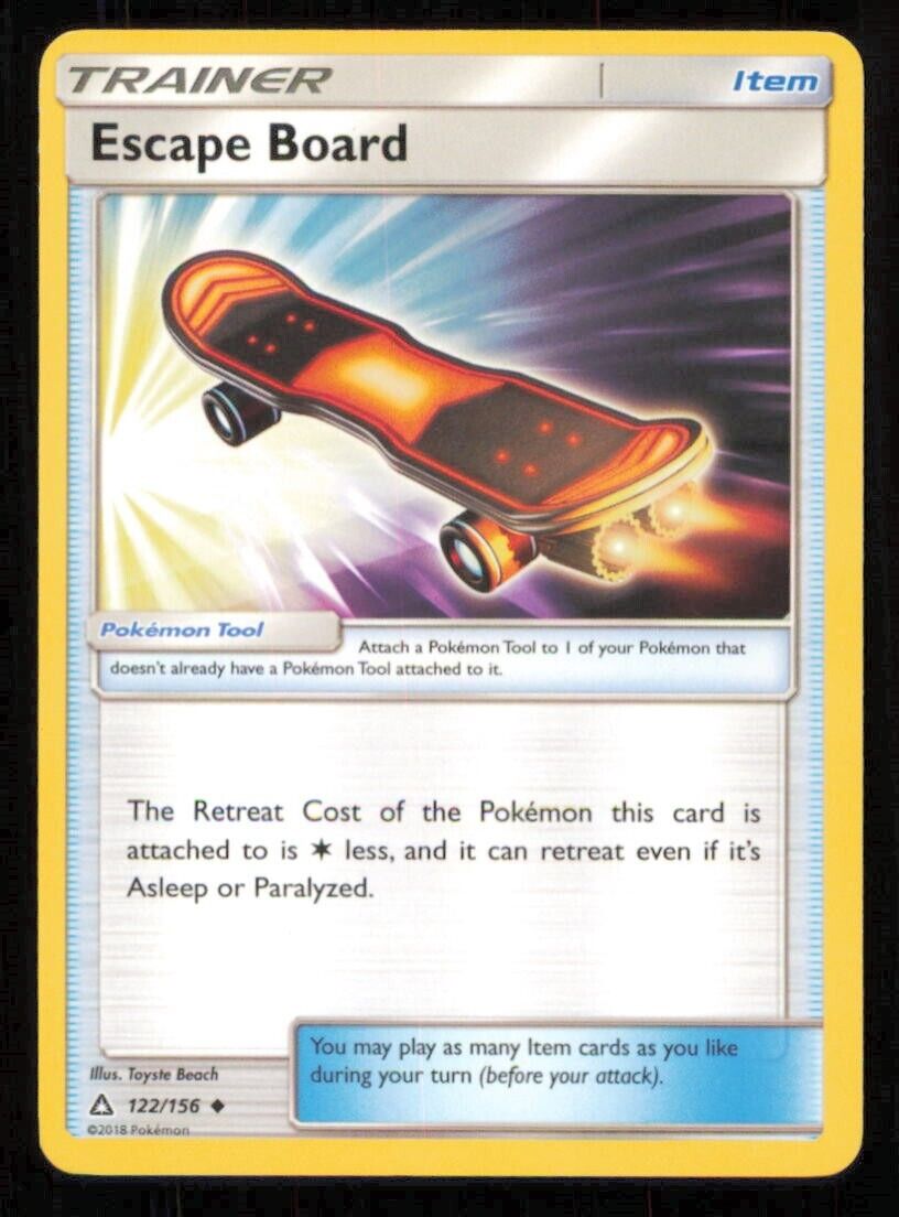 ESCAPE BOARD 122/156 POKEMON CARD ENGLISH SM ULTRA PRISM UNCOMMON TRAINER  NM