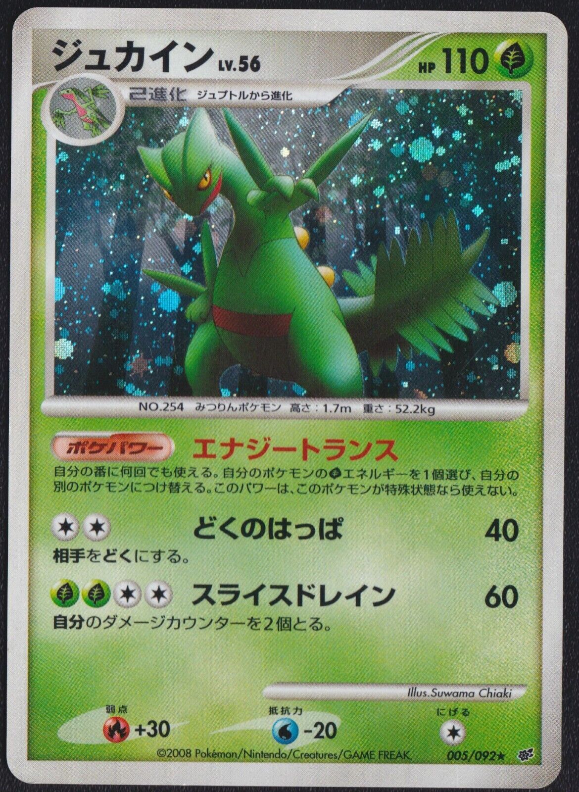 Sceptile 005/092 POKEMON CARD JAPANESE DPS STORMFRONT HOLO RARE