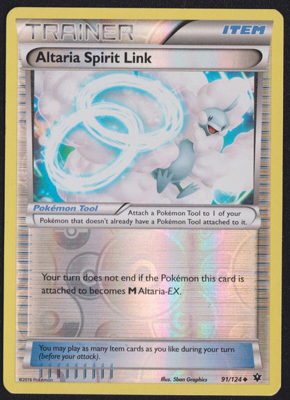 Altaria Spirit Link 91/124 POKEMON CARD ENGLISH XY FATES COLLIDE REVERSE HOLO MP