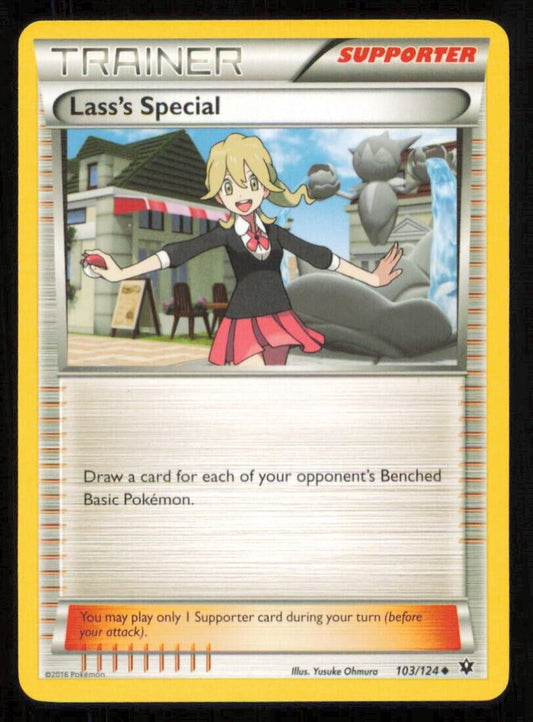 LASS'S SPECIAL 103/124 POKEMON CARD ENGLISH XY FATES COLLIDE TRAINER LP