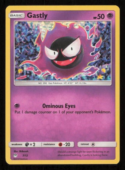 Gastly 7/12 POKEMON CARD ENGLISH SM MCDONALD'S PROMO HOLO 2019 NM