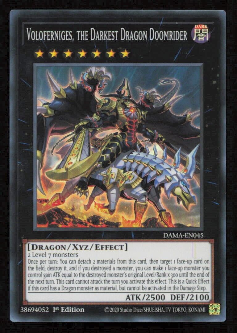 VOLOFERNIGES, DARKEST DRAGON DAMA-EN045 YUGIOH CARD ENGLISH HOLO ULTRA RARE NM 