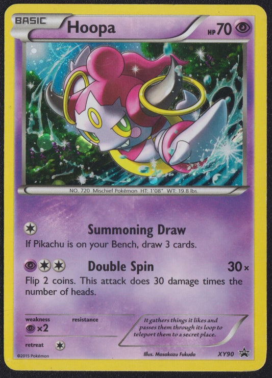 HOOPA XY90 POKEMON CARD ENGLISH XY BLACK STAR PROMOS PROMO HOLO - DAMAGED