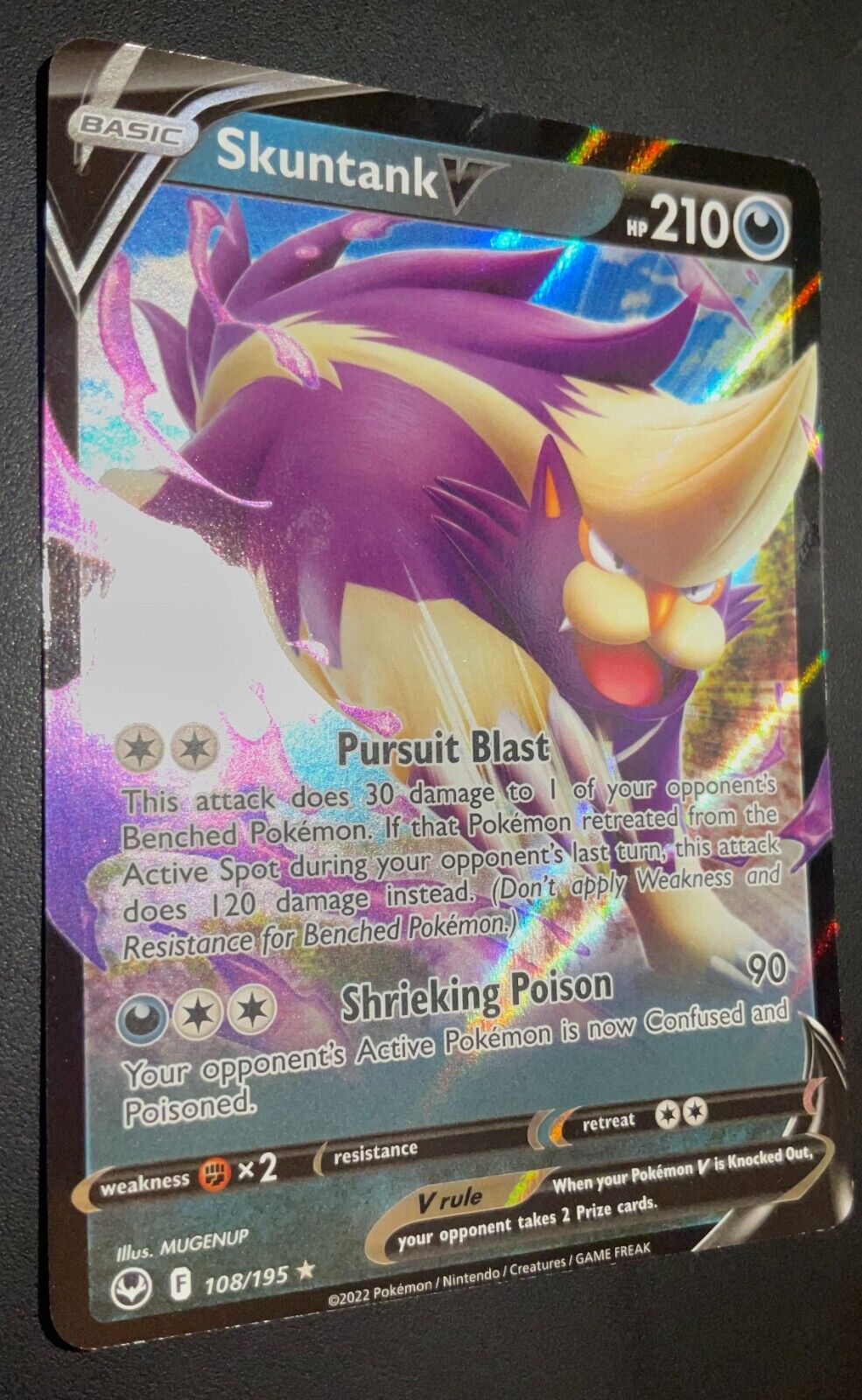 Skuntank V Silver Tempest 108/195 Holo Ultra Rare - NM