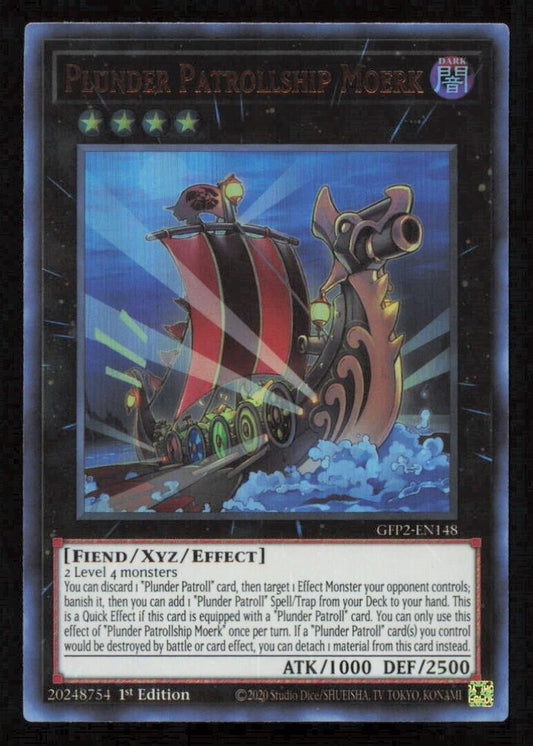 PLUNDER PATROLLSHIP MOERK GFP2 EN148 YUGIOH CARD ENGLISH HOLO ULTRA RARE NM 