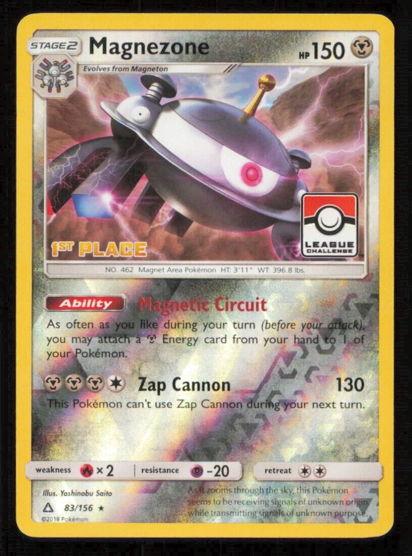 Magnezone 83/156 1st Place POKEMON CARD ENGLISH LEAGUE CHALLENGE SM REVERSE LP