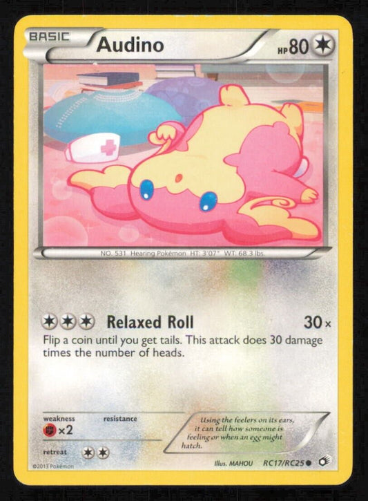 Audino RC17/RC25 POKEMON CARD ENGLISH BLACK & WHITE LEGENDARY TREASURES - PLAYED