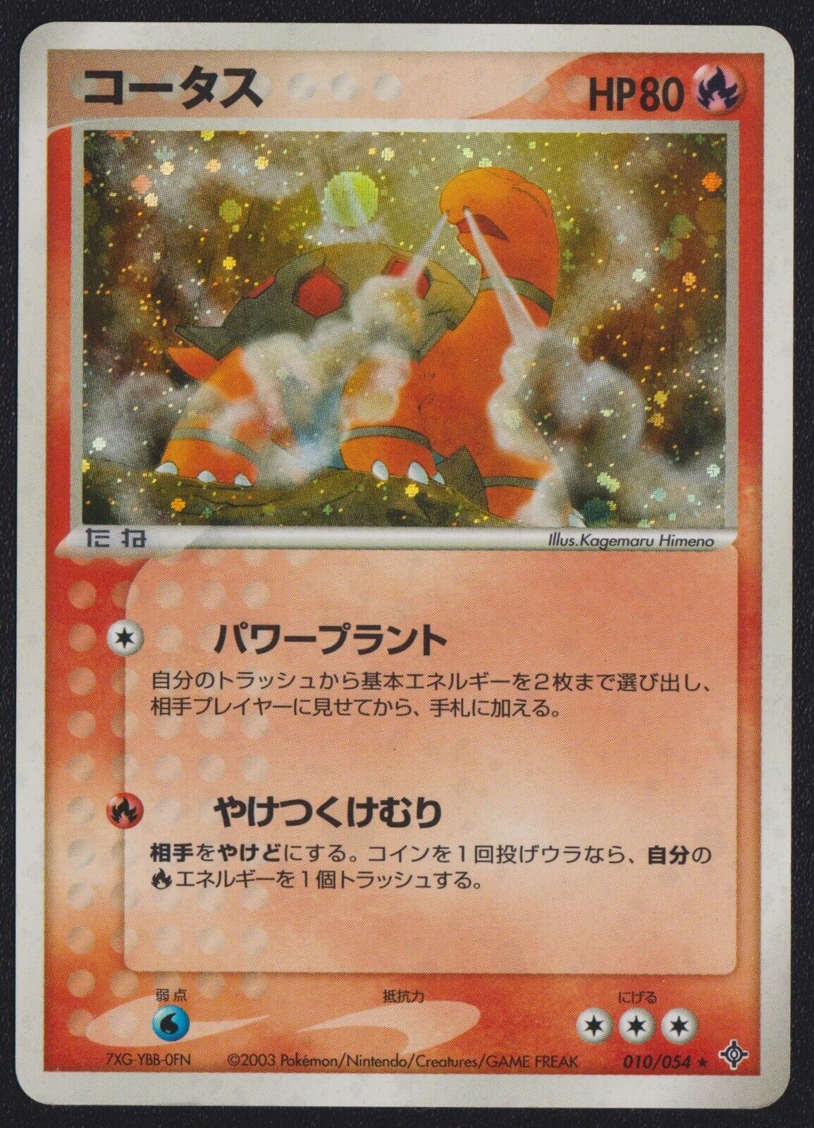 Torkoal 010/054 POKEMON CARD JAPANESE EX DRAGON RULER OF THE HEAVENS HOLO RARE