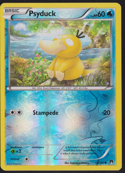 Psyduck 16/122 C POKEMON CARD ENGLISH XY BREAKPOINT REVERSE HOLO COMMON HIMENO