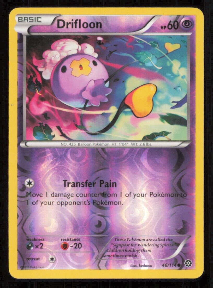 DRIFLOON 46/114 POKEMON CARD ENGLISH XY STEAM SIEGE COMMON REVERSE LP