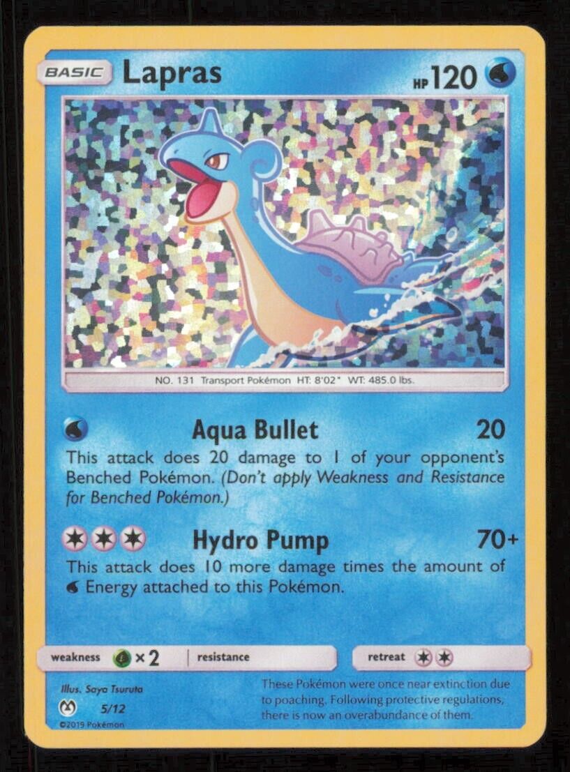 Lapras 5/12 POKEMON CARD ENGLISH SM SUN MOON MCDONALD'S PROMO HOLO RARE 2019 LP