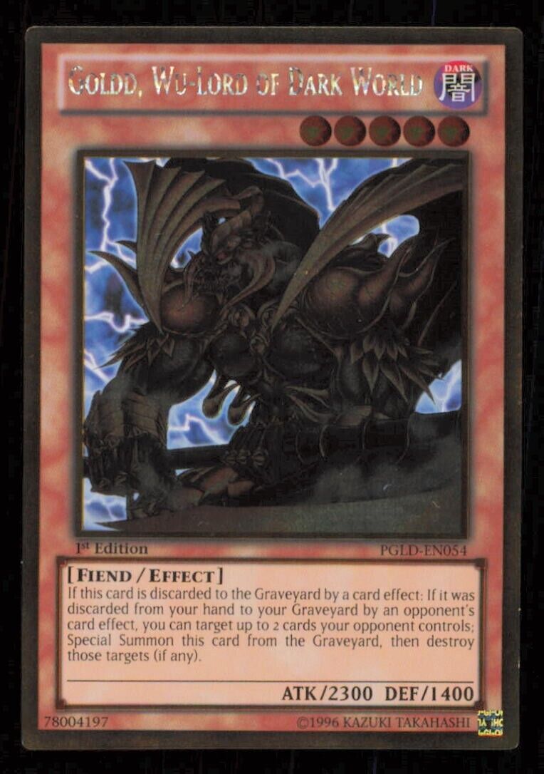 GOLD WU-LORD OF DARK WORK PGLD-EN054 YUGIOH CARD ENGLISH GOLD RARE HOLO PLAYED