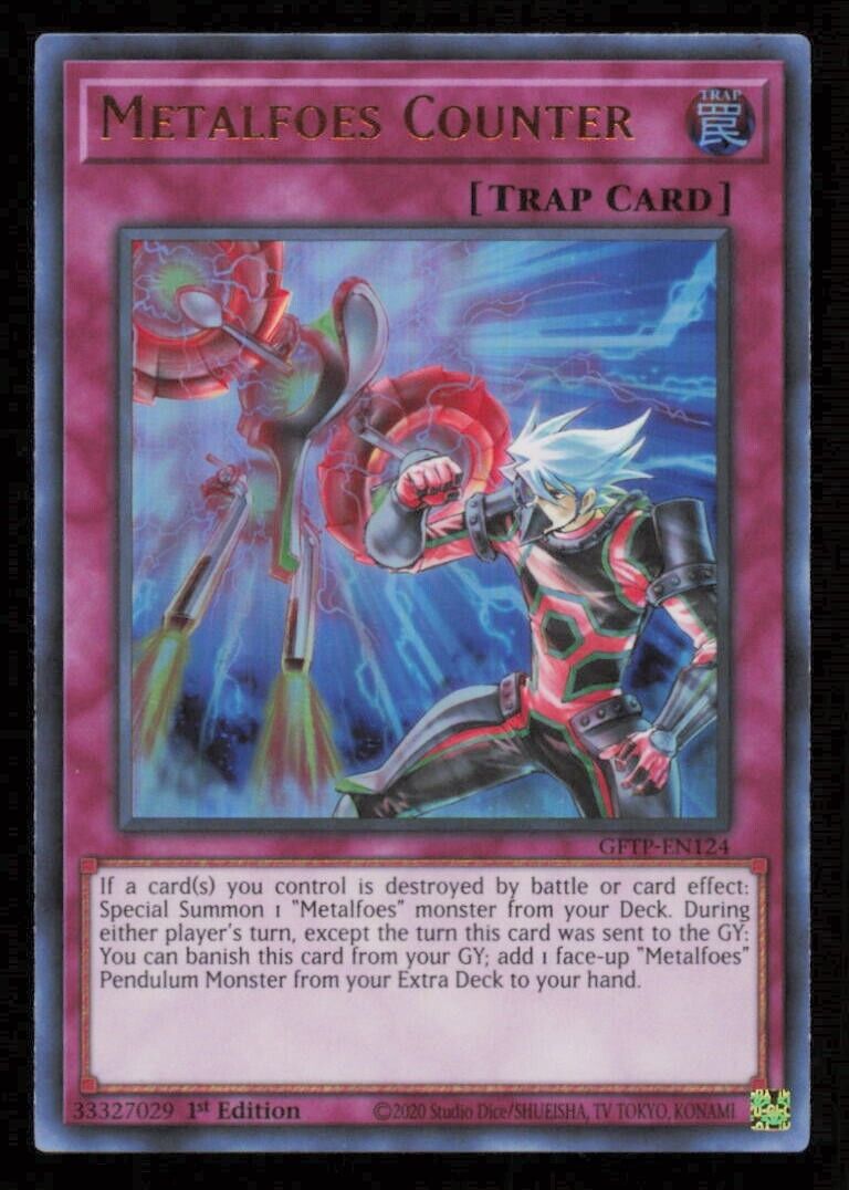 METALFOES COUNTER GFTP-EN124 YUGIOH CARD ENGLISH HOLO ULTRA RARE NM