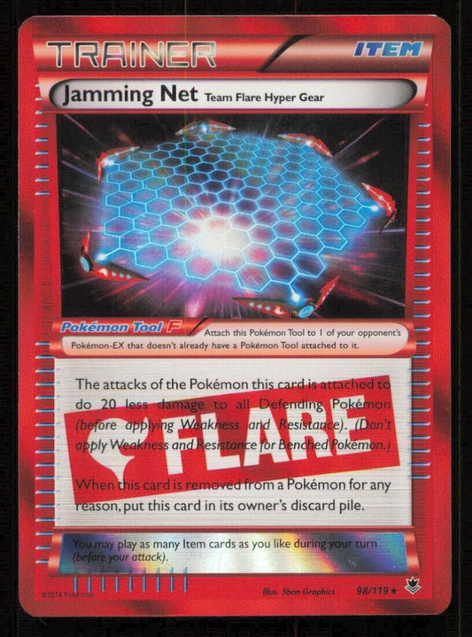 JAMMING NET 98/119 POKEMON CARD ENGLISH XY PHANTOM FORCES HOLO TRAINER - LP