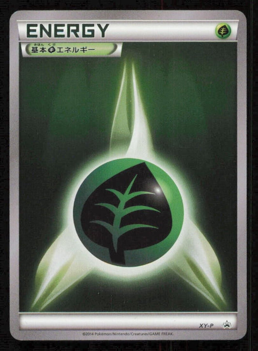 GRASS ENERGY XY-P POKEMON CARD JAPANESE XY PROMO REVERSE HOLO LP