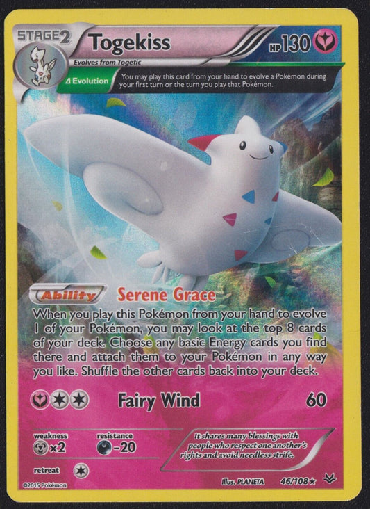 Togekiss 46/108 R POKEMON CARD JAPANESE XY ROARING SKIES HOLO RARE - PLAYED