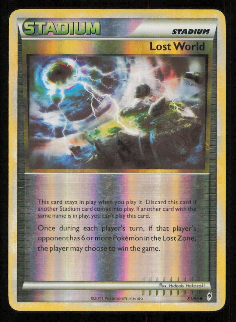 Lost World 81/95 POKEMON CARD ENGLISH HEARTGOLD SOULSILVER REVERSE HOLO DAMAGED