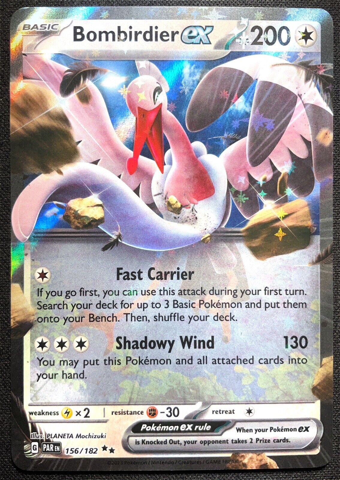 Pokemon - Paradox Rift - Bombirdier Ex 156/182 - NM