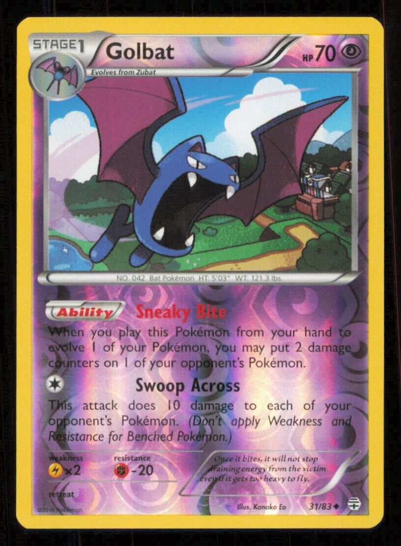 GOLBAT 31/83 POKEMON CARD ENGLISH XY GENERATIONS REVERSE COMMON LP