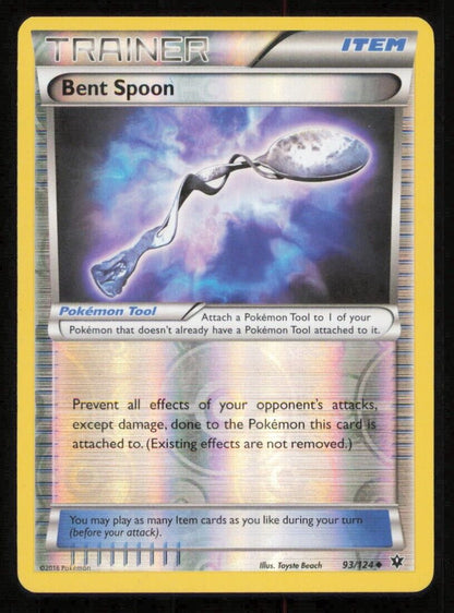 BENT SPOON 93/124 POKEMON CARD ENGLISH XY FATES COLLIDE REVERSE HOLO PLAYED