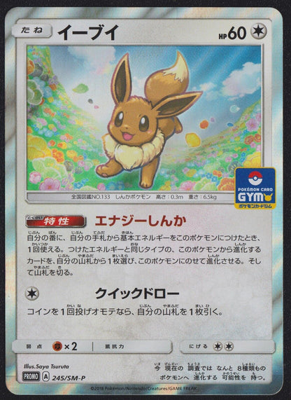 Eevee 245/SM-P POKEMON CARD JAPANESE PROMO HOLO SUN & MOON GYM - NM