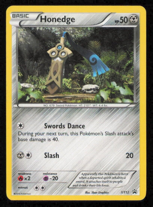 Honedge XY12 POKEMON CARD ENGLISH XY BLACK STAR PROMO HOLO - DAMAGED