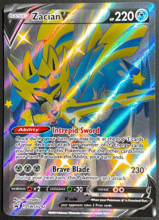 Pokémon TCG Zacian V (Shiny) SWSH Black Star Promos SWSH292 Holo Promo