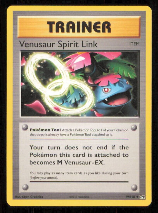 VENUSAUR SPIRIT LINK 89/108 POKEMON CARD ENGLISH XY EVOLUTIONS TRAINER  NM