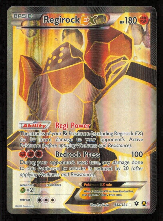 Regirock EX 43a/124 POKEMON CARD ENGLISH XY PREMIUM TRAINER COLLECTION FA LP