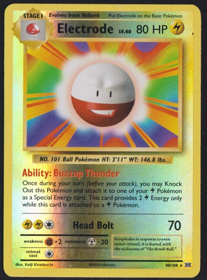 Electrode 40/108 POKEMON CARD ENGLISH XY EVOLUTIONS REVERSE HOLO - PLAYED