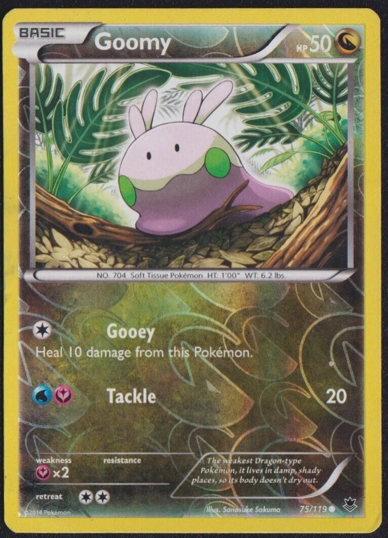 Goomy 75/119 C POKEMON CARD ENGLISH XY PHANTOM FORCES REVERSE HOLO COMMON DAMAGE